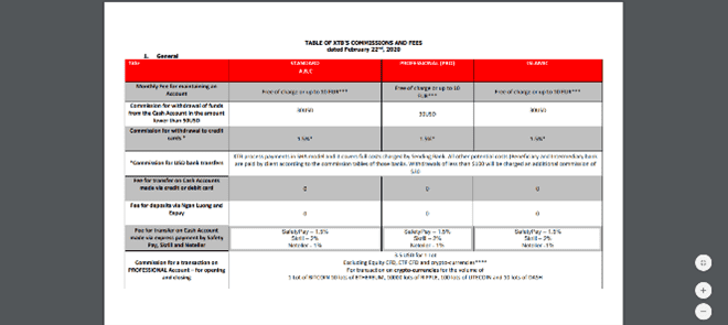 Estructura de Tarifas de XTB Estructura de Tarifas de XTB